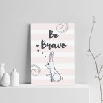 Cute Nursery Wall Art BUNNY Motivational Print Home Gift