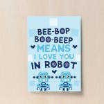 Blue Boys Bedroom Wall Art Robot Print Boy Bedroom Accessories