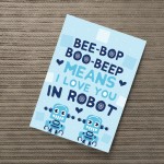 Blue Boys Bedroom Wall Art Robot Print Boy Bedroom Accessories