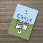 PERSONALISED Boys Bedroom Sign Football Print Boys Bedroom Art