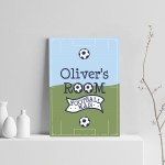 PERSONALISED Boys Bedroom Sign Football Print Boys Bedroom Art