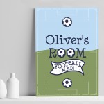 PERSONALISED Boys Bedroom Sign Football Print Boys Bedroom Art