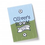 PERSONALISED Boys Bedroom Sign Football Print Boys Bedroom Art