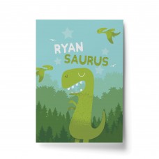 PERSONALISED Boys Bedroom Print Dinosaur Wall Art Nursery Decor