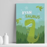 PERSONALISED Boys Bedroom Print Dinosaur Wall Art Nursery Decor