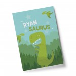 PERSONALISED Boys Bedroom Print Dinosaur Wall Art Nursery Decor