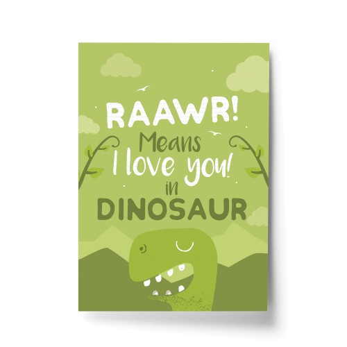 Cute Boys Bedroom Wall Art Dinosaur Print Boys Nursery Decor