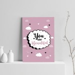 Motivational Inspirational Prints You Are Beautiful Quote Decor