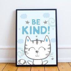 Cute Cat Nursery Print Baby Girl Bedroom Decor Boy Bedroom Decor