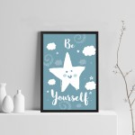 Cute Blue Nursery Prints Boy Bedroom Wall Art Nursery Decoration