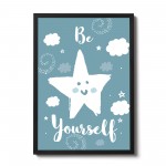 Cute Blue Nursery Prints Boy Bedroom Wall Art Nursery Decoration