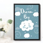 Blue Nursery Print Baby Boy Bedroom Wall Art Nursery Accessories