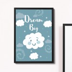 Blue Nursery Print Baby Boy Bedroom Wall Art Nursery Accessories