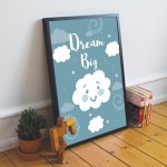 Blue Nursery Print Baby Boy Bedroom Wall Art Nursery Accessories