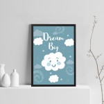 Blue Nursery Print Baby Boy Bedroom Wall Art Nursery Accessories