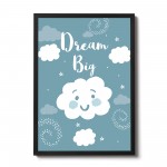 Blue Nursery Print Baby Boy Bedroom Wall Art Nursery Accessories