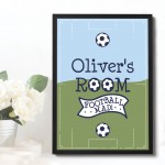 PERSONALISED Boys Bedroom Print Football Wall Art Gift For Son