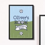 PERSONALISED Boys Bedroom Print Football Wall Art Gift For Son