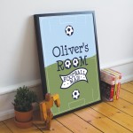 PERSONALISED Boys Bedroom Print Football Wall Art Gift For Son