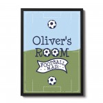 PERSONALISED Boys Bedroom Print Football Wall Art Gift For Son