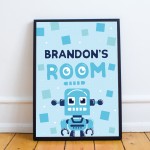 PERSONALISED Boys Bedroom Wall Art Boy Bedroom Accessories