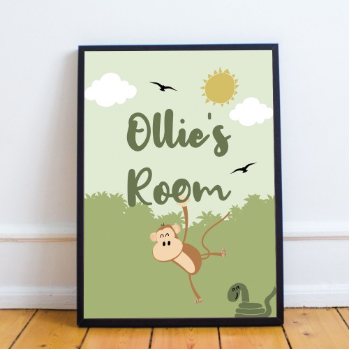 PERSONALISED Boys Nursery Print Boys Bedroom Decoration Son Gift