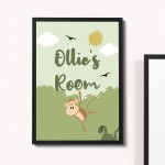 PERSONALISED Boys Nursery Print Boys Bedroom Decoration Son Gift