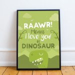 Boys Bedroom Dinosaur Wall Art Boy Bedroom Decoration Son Gift