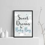 Grey And Blue Nursery Prints Boys Bedroom Wall Art New Baby Gift