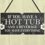 Hot Tub Sign Funny Garden Sign Summer House Plaque Alcohol Gift 