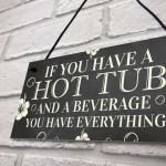 Hot Tub Sign Funny Garden Sign Summer House Plaque Alcohol Gift 