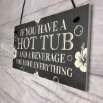 Hot Tub Sign Funny Garden Sign Summer House Plaque Alcohol Gift 