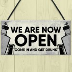 Funny Bar Sign Garden Signs Home Bar Sign Alcohol Gifts Sign