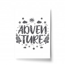 Grey ADVENTURE Print For Boys Bedroom Baby Boys Nursery Decor