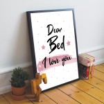 FUNNY Girls Bedroom Print Framed Girls Bedroom Decor Wall Art