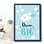 FRAMED Dream Big Nursery Print For Girl Bedroom Boy Nursery Gift