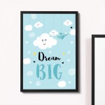 FRAMED Dream Big Nursery Print For Girl Bedroom Boy Nursery Gift