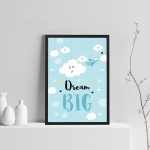 FRAMED Dream Big Nursery Print For Girl Bedroom Boy Nursery Gift