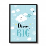 FRAMED Dream Big Nursery Print For Girl Bedroom Boy Nursery Gift