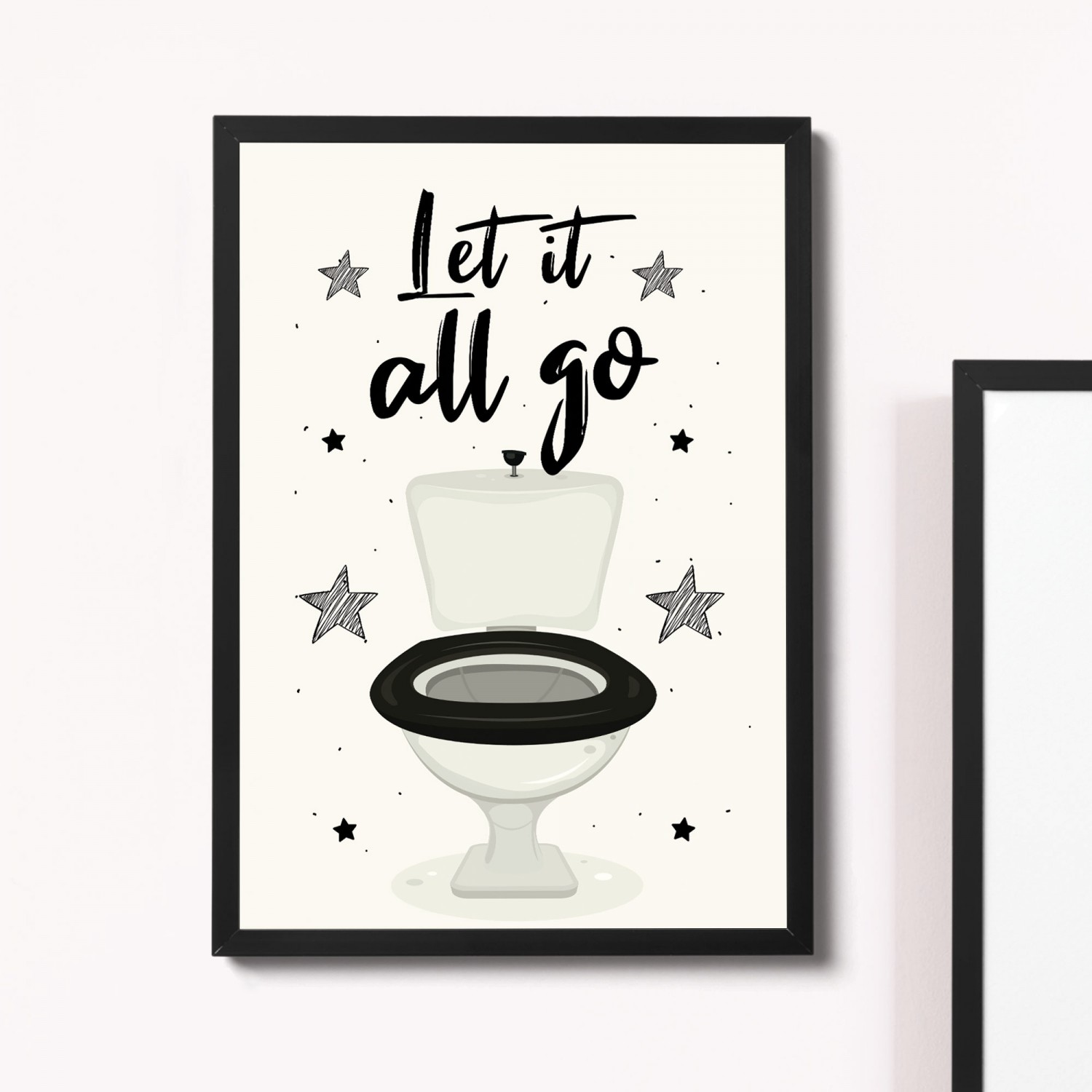 funny bathroom quote print framed bathroom cream wall art