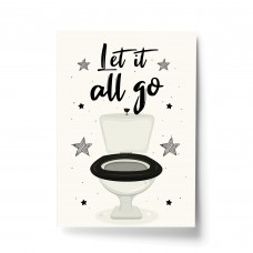 Funny Bathroom Wall Art Print Toilet Loo Sign Bathroom Decor