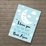 Blue Nursery Print For Baby Girls Nursery Boys Bedroom Decor Art