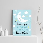 Blue Nursery Print For Baby Girls Nursery Boys Bedroom Decor Art