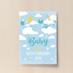 Birth Details Print PERSONALISED Baby Boy Gift Nursery Print