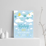 Birth Details Print PERSONALISED Baby Boy Gift Nursery Print