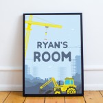 Boys Bedroom FRAMED Wall Art Personalised Boys Bedroom Sign