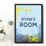 Boys Bedroom FRAMED Wall Art Personalised Boys Bedroom Sign