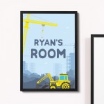 Boys Bedroom FRAMED Wall Art Personalised Boys Bedroom Sign