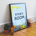 Boys Bedroom FRAMED Wall Art Personalised Boys Bedroom Sign