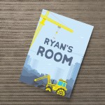 Boys Bedroom Wall Art Personalised Boys Bedroom Sign Truck Print